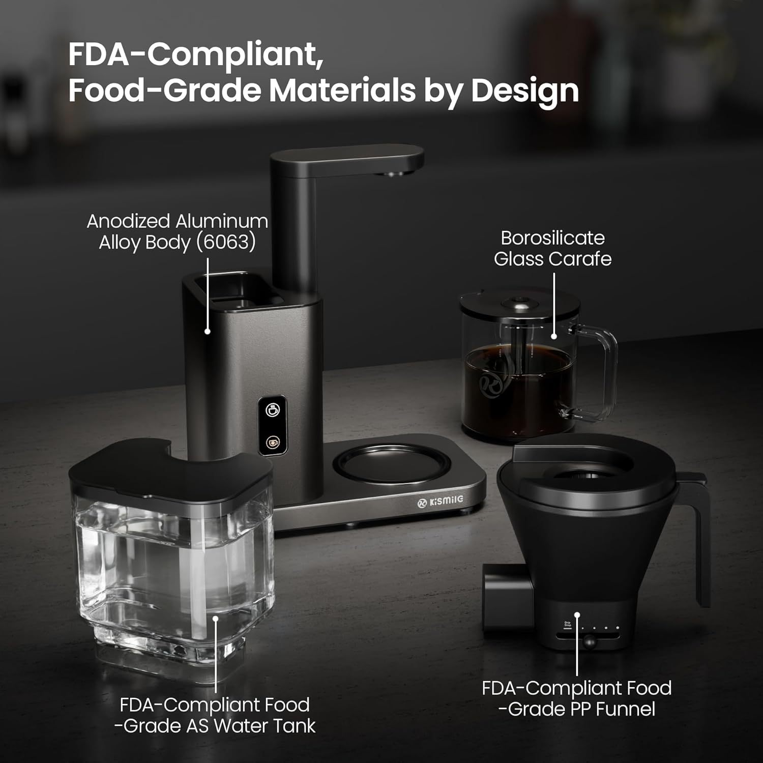 Kismile 8 Cup Drip Coffee Maker Machine 93125KCM0