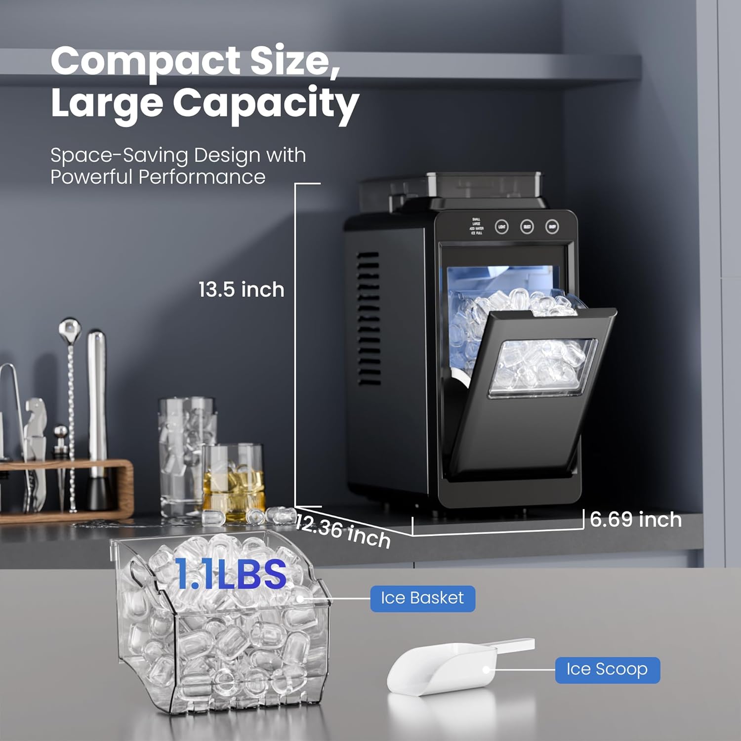 Kismile Ice Makers Countertop 58212RIM0