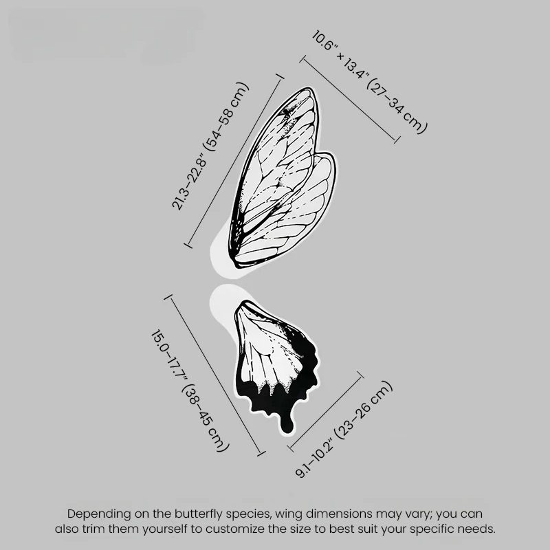 Monarch Gradient Butterfly Bouquet Wrap Sheets  - (10pcs）