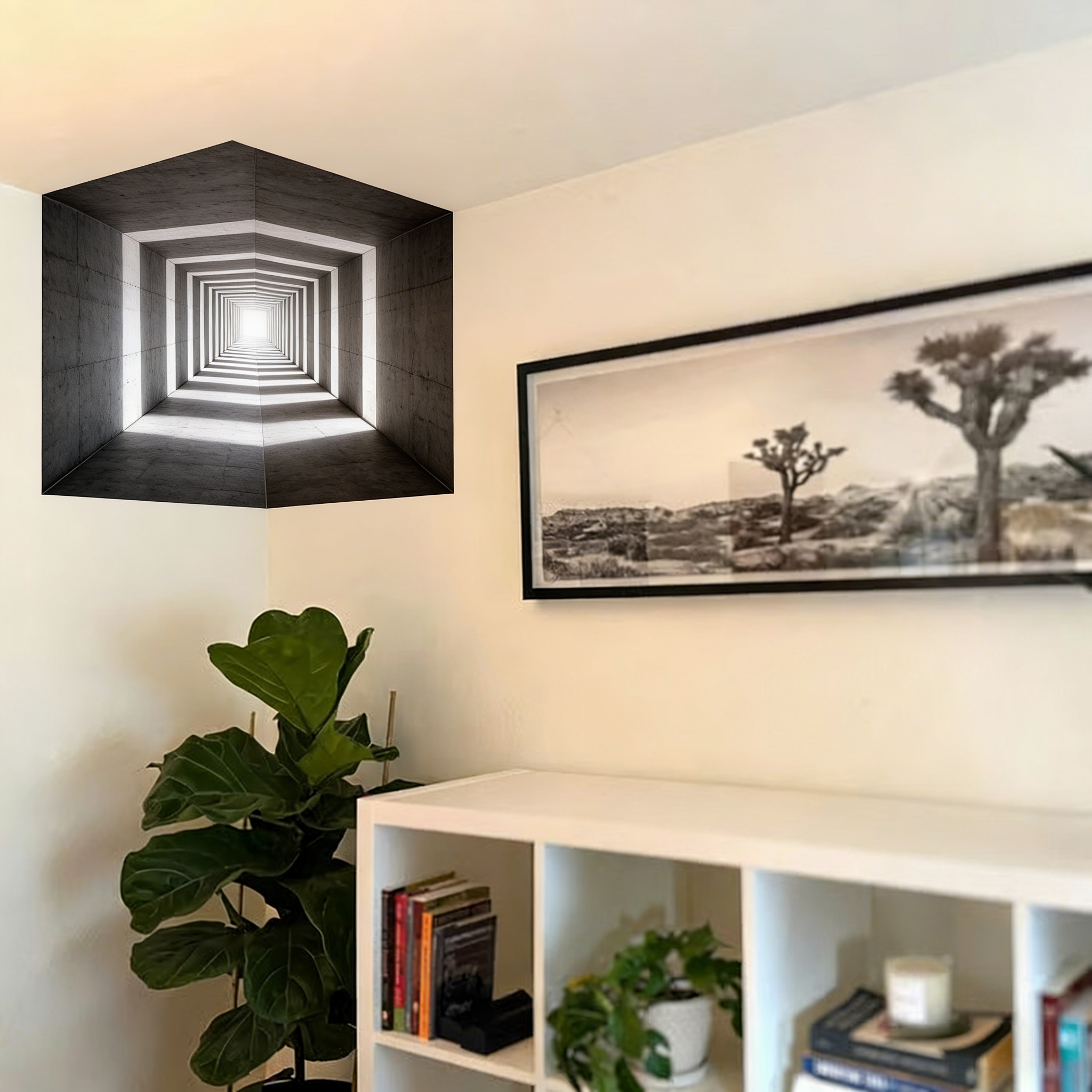 Modern Geometric Corner - Wall Art That Reshapes Reality 🧠✨