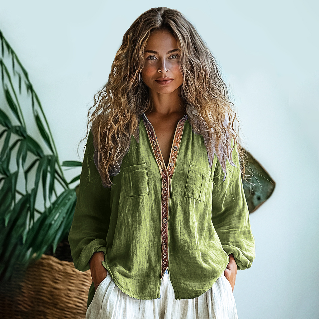 Women's Bohemian Long-sleeved Shirt