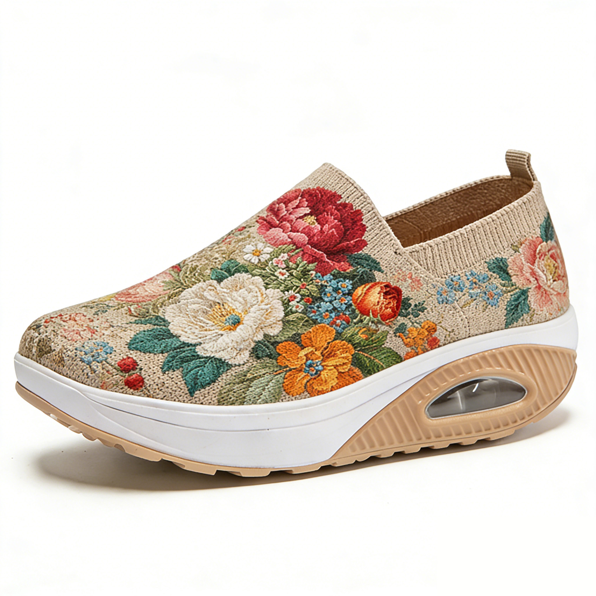 Vintage Floral Tapestry Embroidered Thick-Soled Orthopedic Shoes 