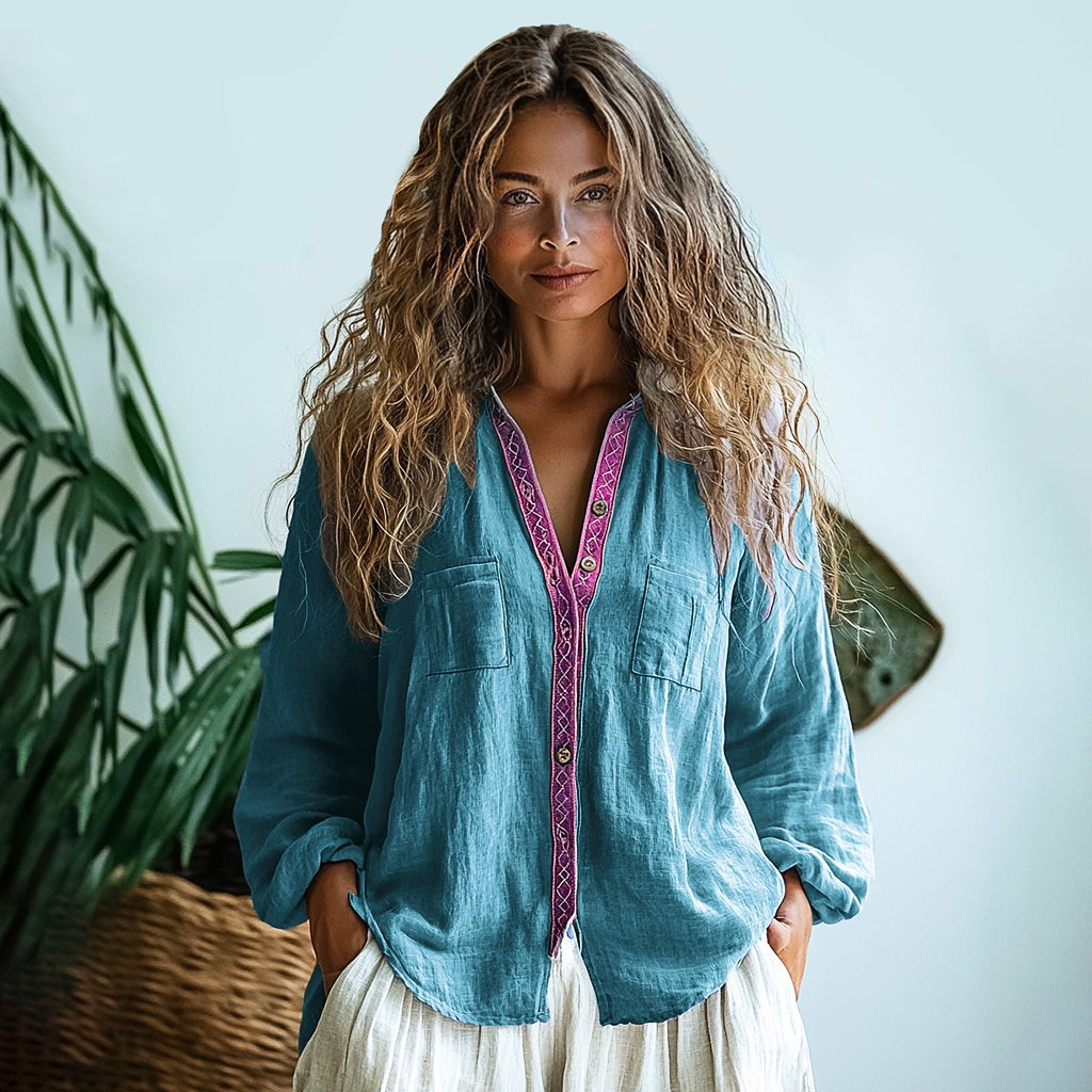 Women's Bohemian Long-sleeved Shirt