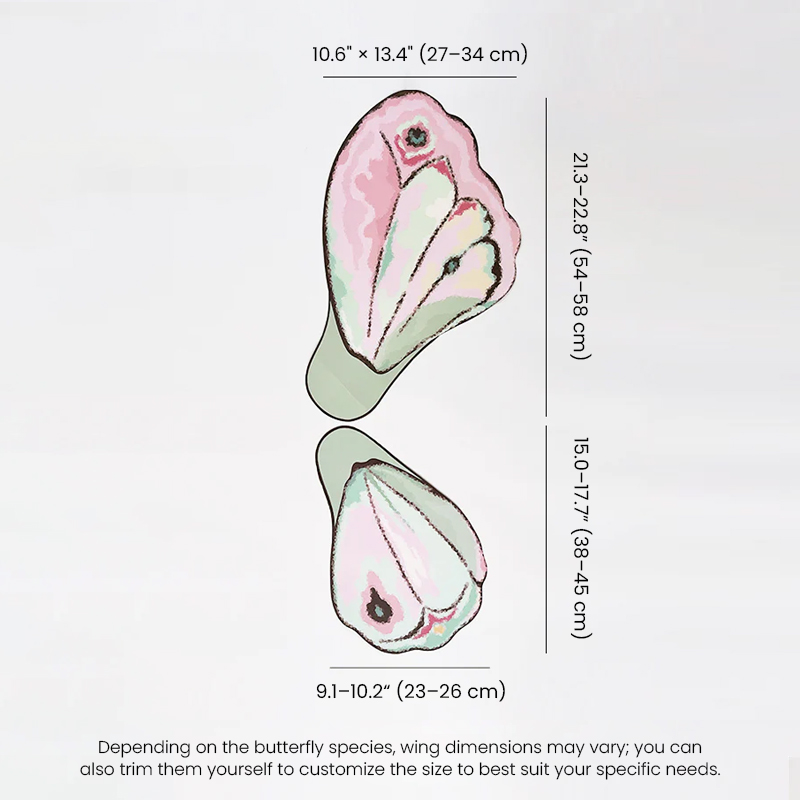 Lime Green Translucent Leaf Wing Butterfly Bouquet Wrap Sheets - (10pcs）