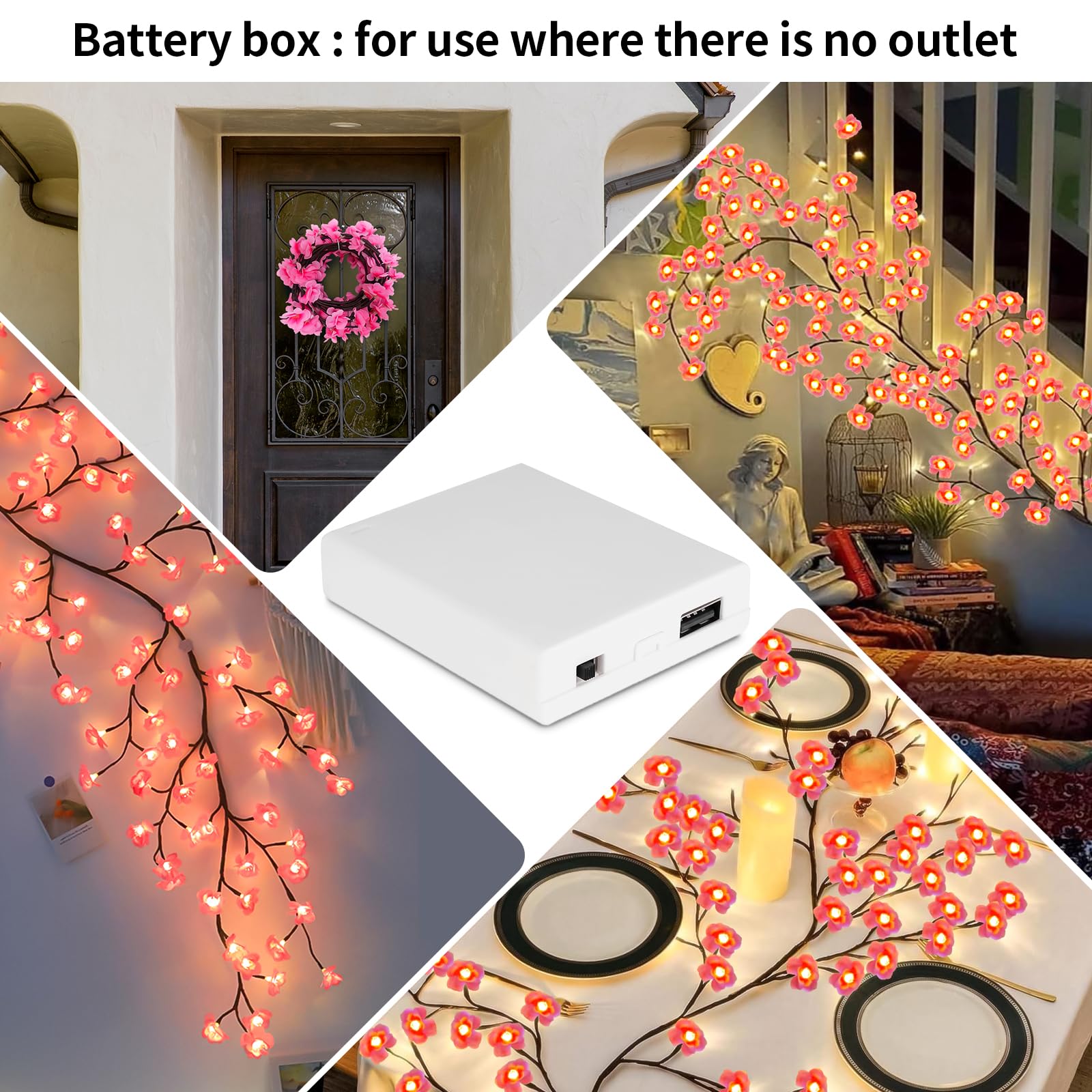 🔥Christmas Hot Selling Item - LED peach blossom branch light