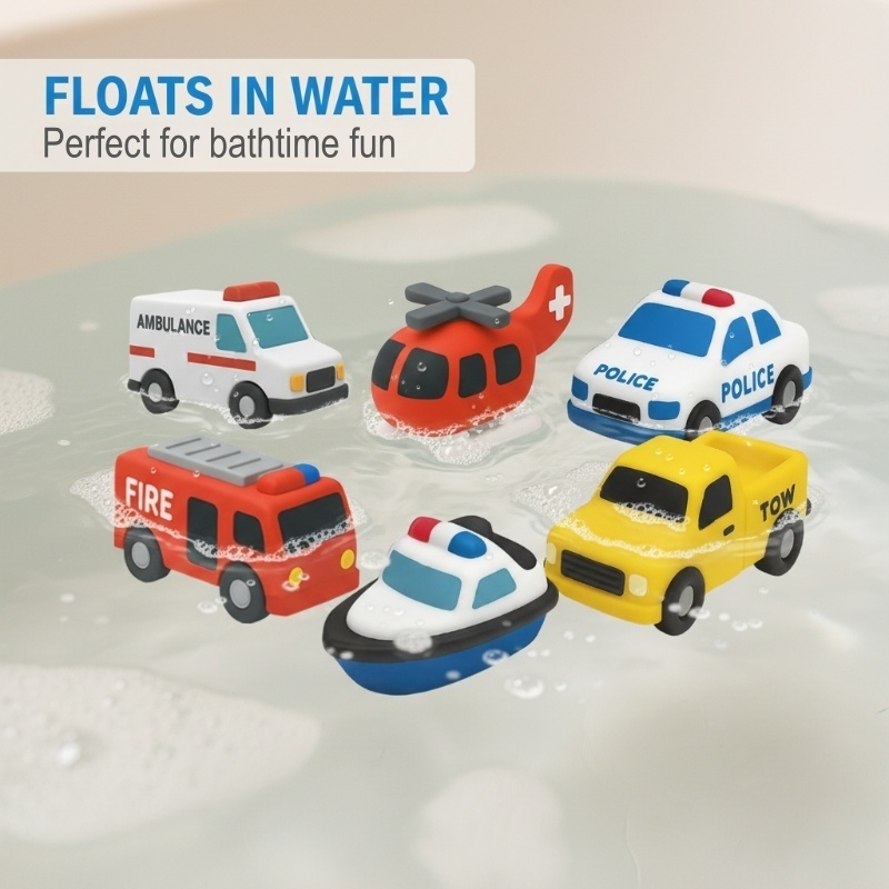 ⏰6PCS Mold-Free Baby Silicone Bath Toys