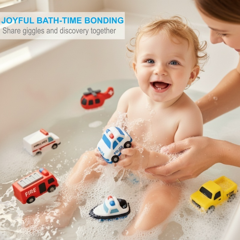 ⏰6PCS Mold-Free Baby Silicone Bath Toys