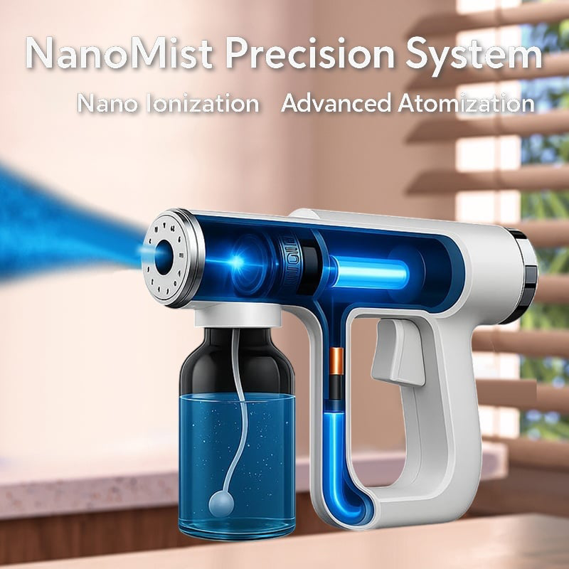 Handheld Electric Nano Disinfection Spray with Blue Light