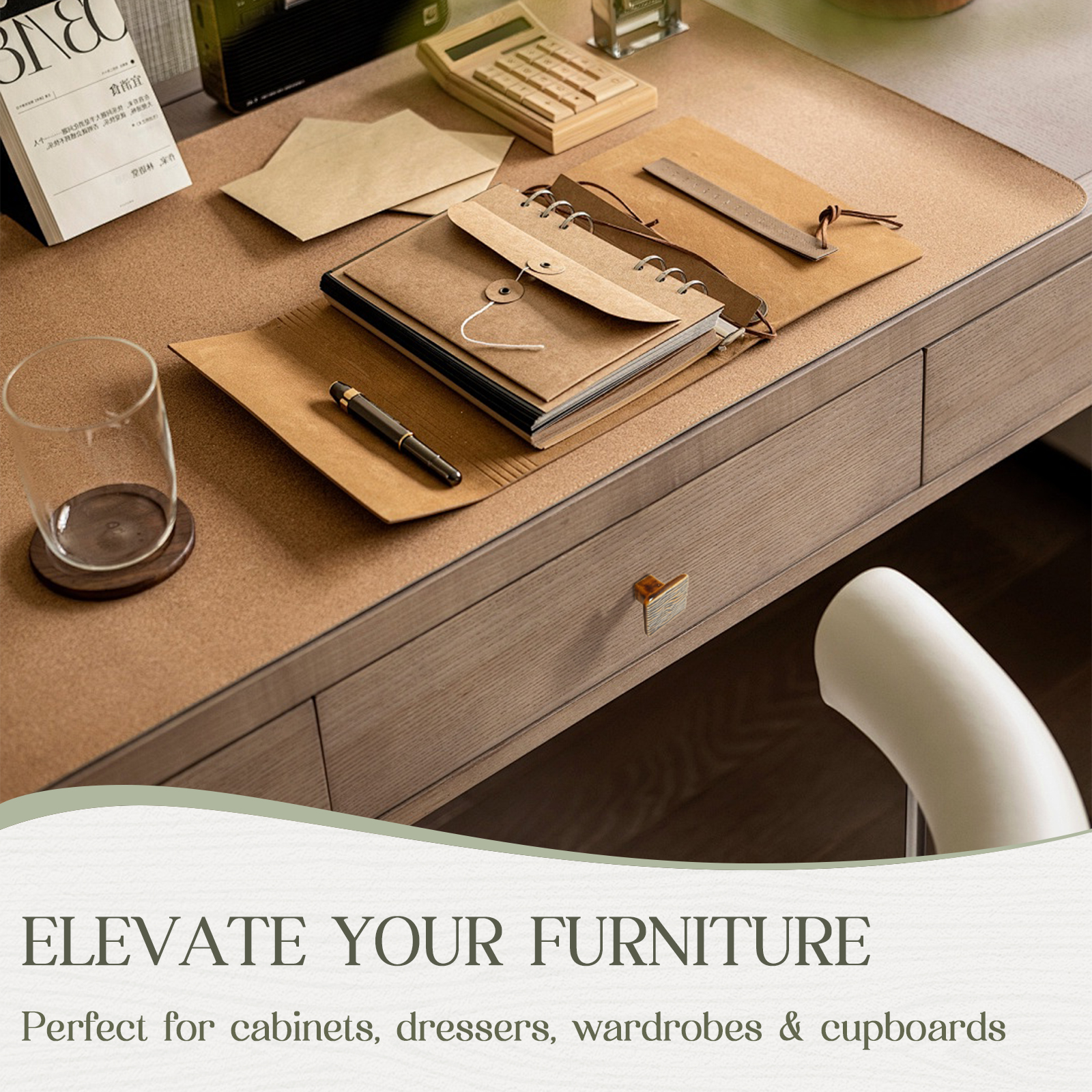 Ceramic Tree Bark Texture Knobs Square Cabinet Pulls