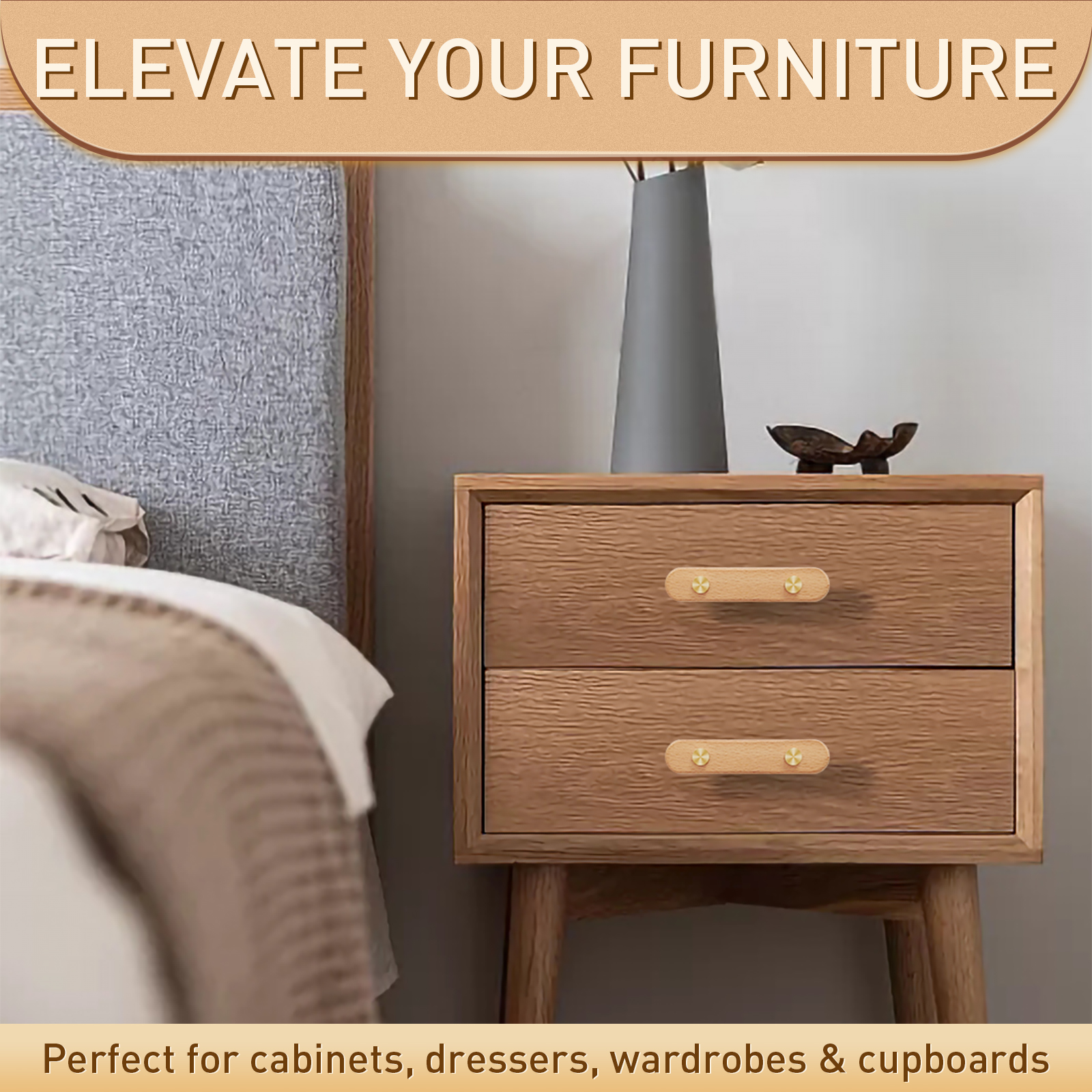 3-3/4 in Wood Cabinet Pulls Brass Gold