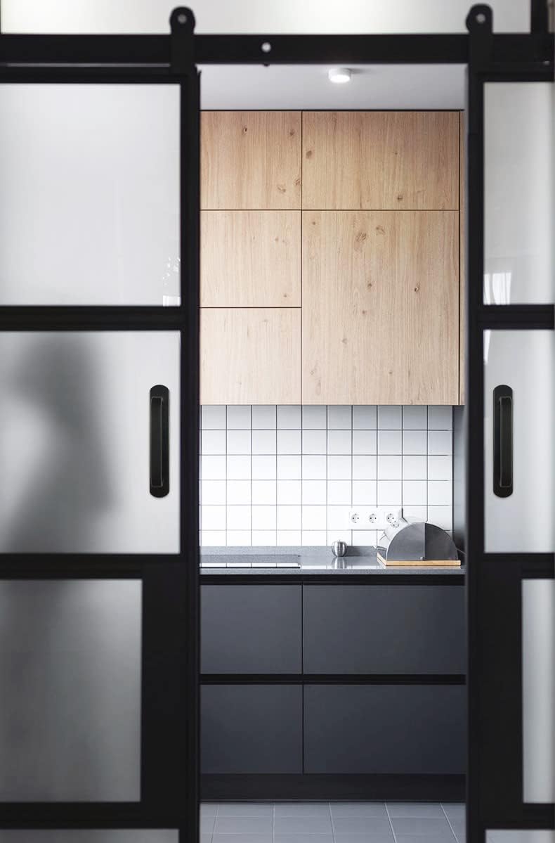 2 Pack Self-Stick Handle Aluminum Cabinet Handle Pull with Adhesive Sliding Door Handle 