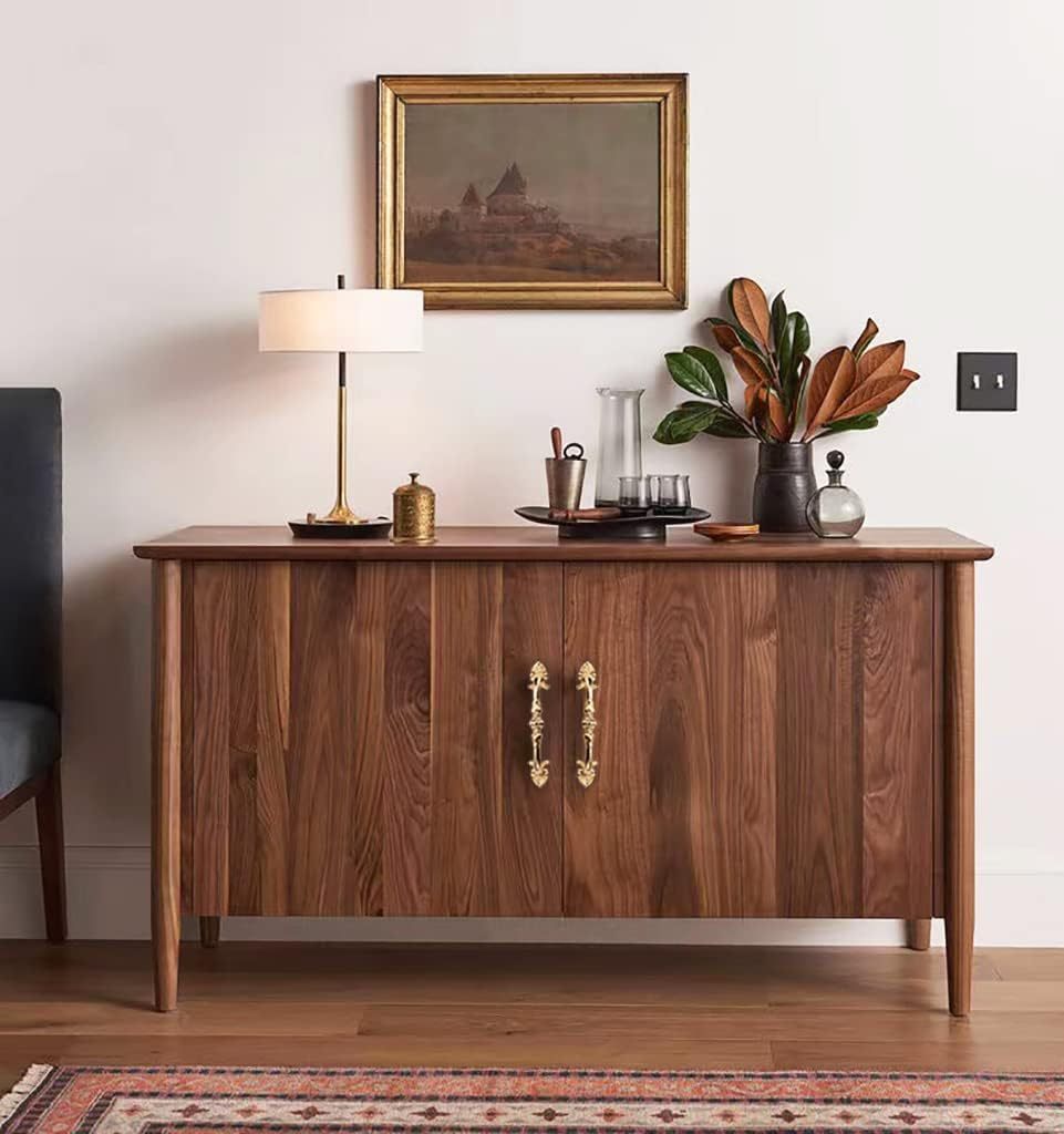 2 Pack 3-3/4 Brass Cabinet Pulls Antique Floral Pattern cupboard Handle Drawer Pulls Solid Brass Kitchen Hardware Flash Gold Handles for Cabinet Drawer Wardrobe (3-3/4 Hole Center. 24K Gold)