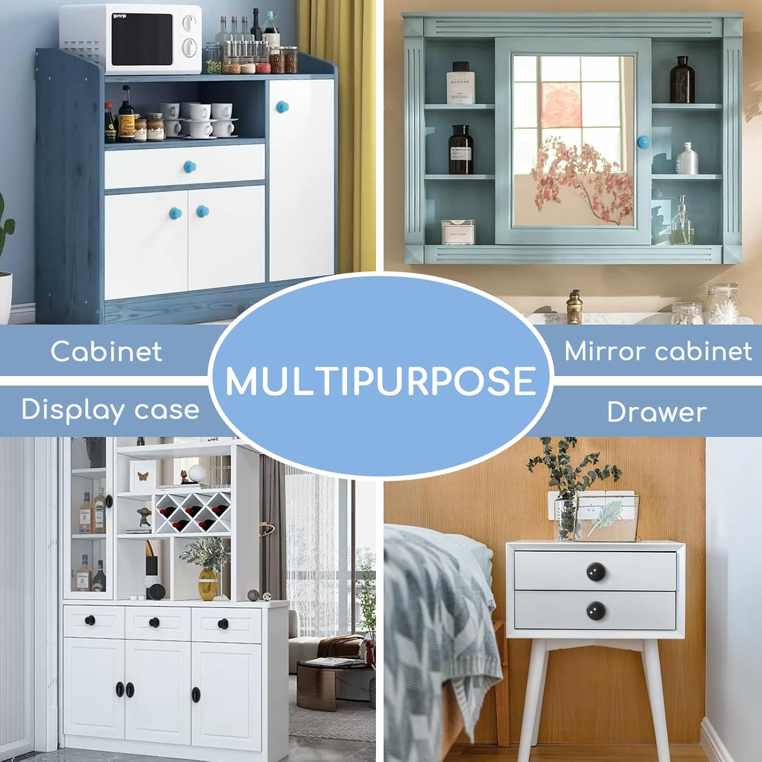 8 pack ABS Self-Stick Instant Cabinet Knobs Drill Free Drawer Knobs (Round. Pink)