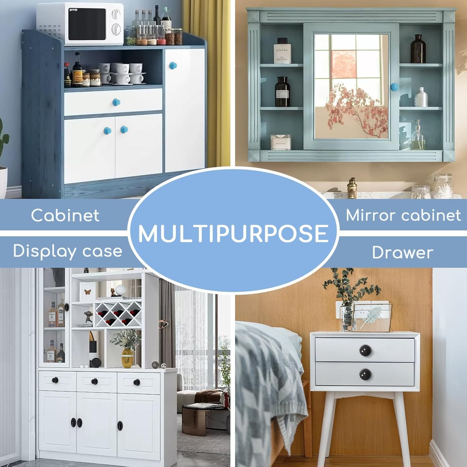 8 pack ABS Self-Stick Instant Cabinet Knobs Drill Free Drawer Knobs (Round. Pink)