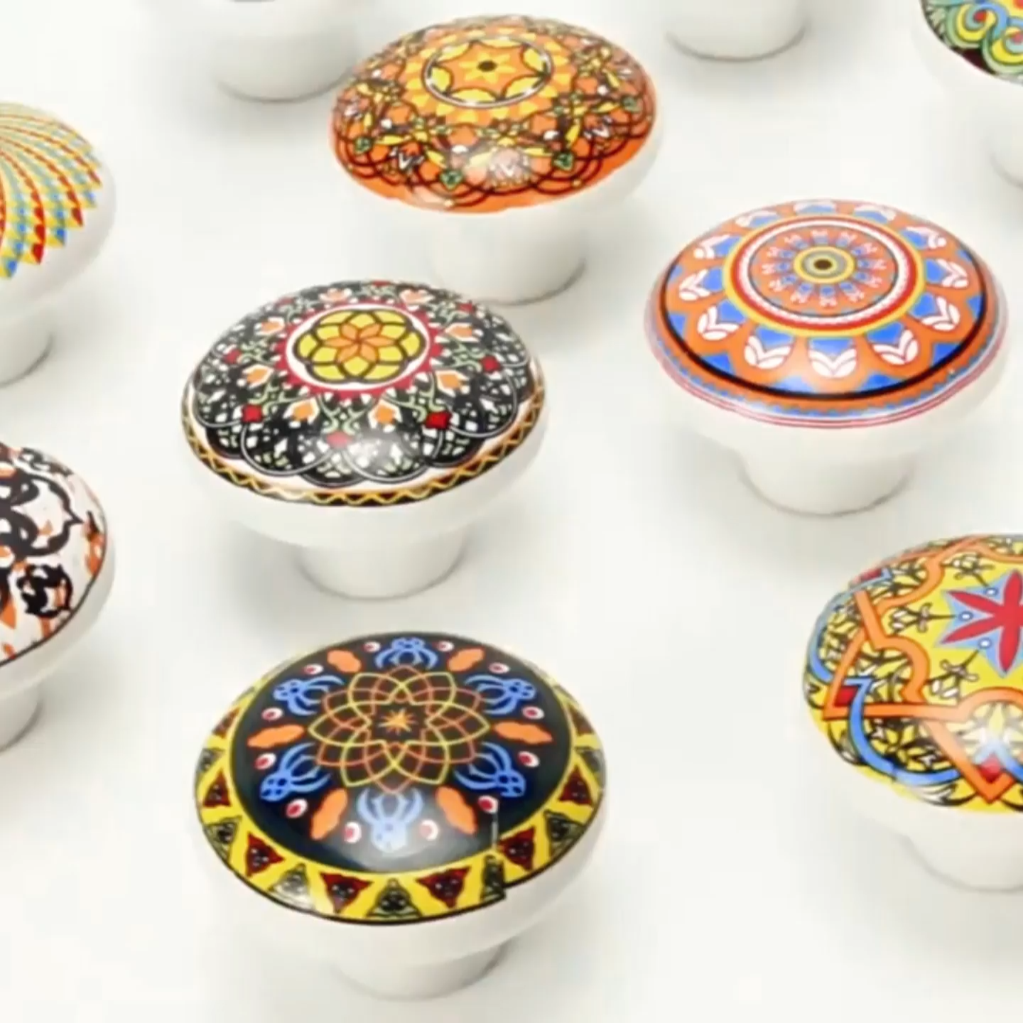 Ceramic Boho Knobs for Cabinets