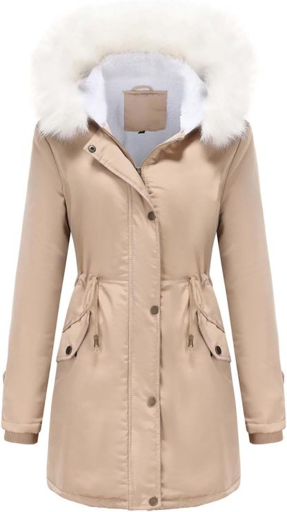 Winter Long Sleeve Parka Jackets - Women's