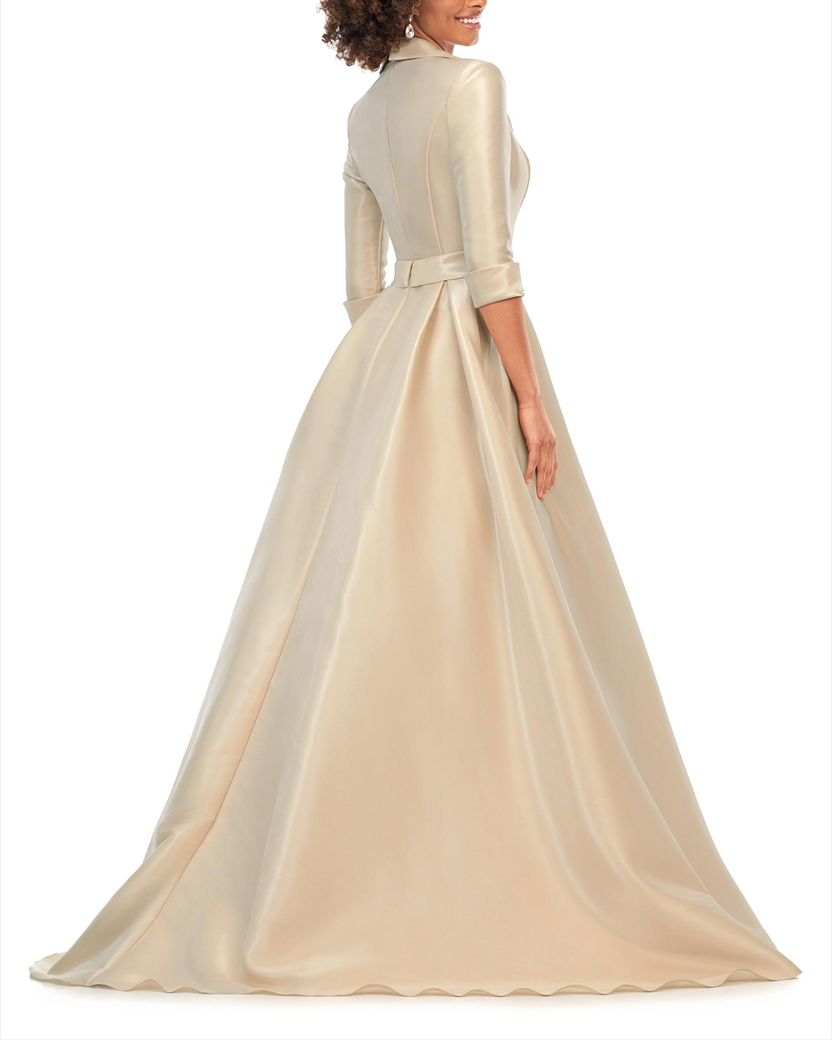 Women's V-neck Satin Elegant Dress