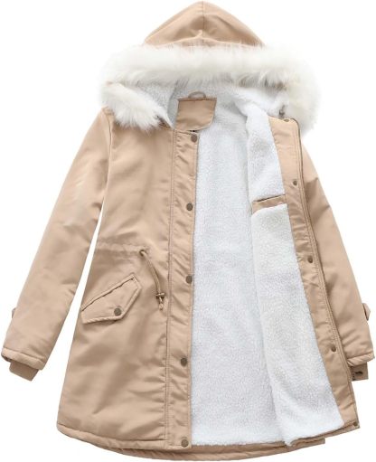 Winter Long Sleeve Parka Jackets - Women's