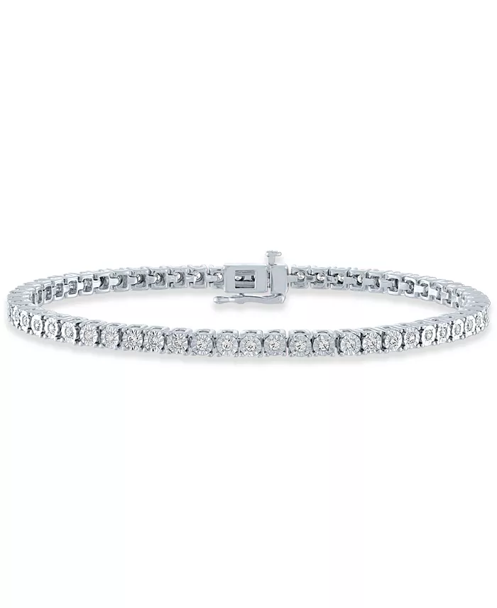 Diamond Tennis Bracelet (1 ct. t.w.) in Sterling Silver, 14k Gold-Plated Sterling Silver or 14k Rose Gold-Plated Sterling Silver