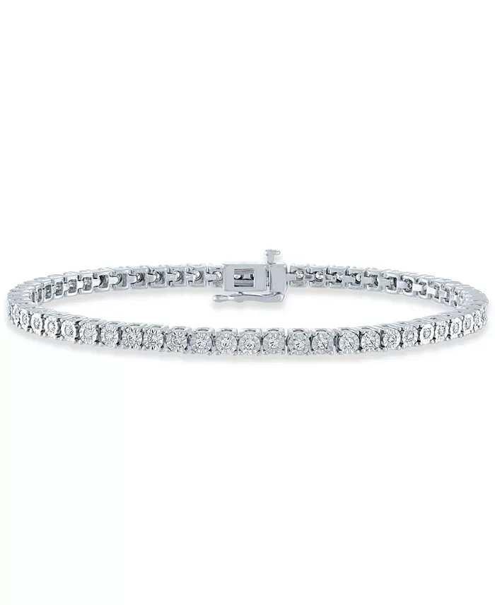 Diamond Tennis Bracelet (1 ct. t.w.) in Sterling Silver, 14k Gold-Plat