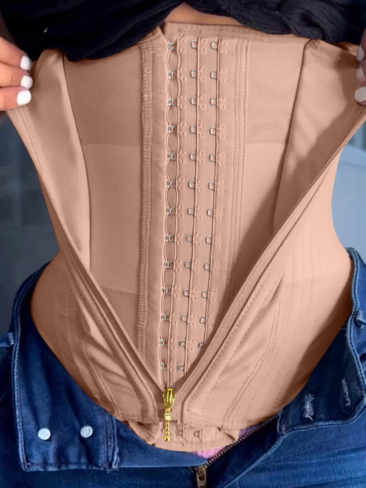 Women Waist Trainer with Zipper & Hooks Ref10060