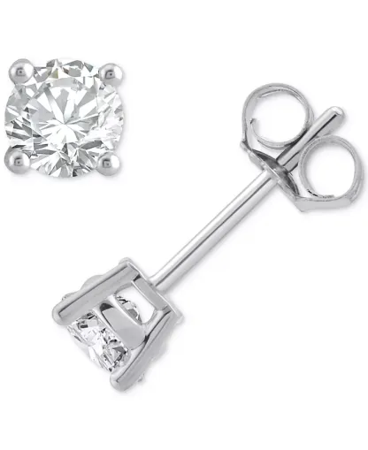 Diamond Stud Earrings (1/2 ct. t.w.) in 14k White or Yellow Gold