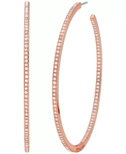 Inside Outside Pave Hoop Earrings