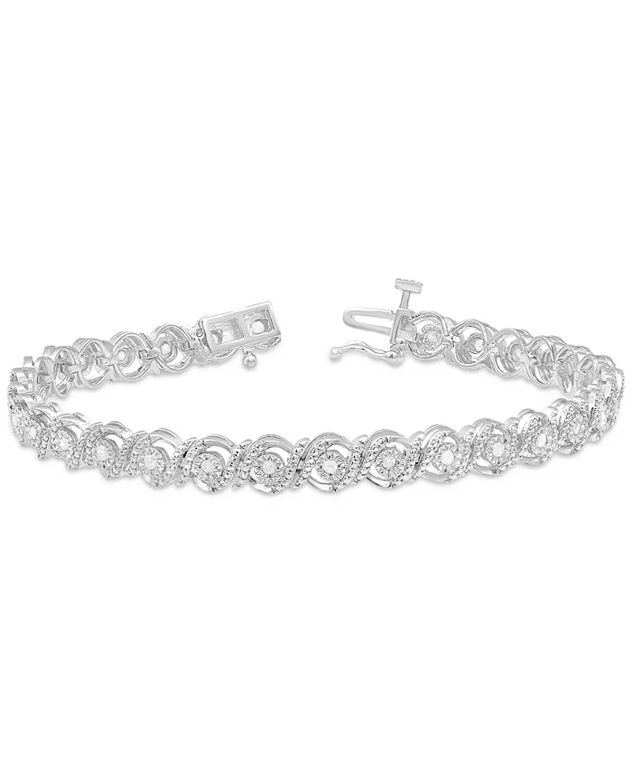Diamond Swirl Tennis Bracelet (1/2 ct. t.w.)