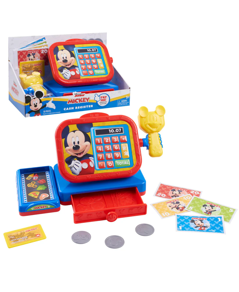 Disney Junior 7-Piece Mickey Mouse Funhouse Cash Register Set