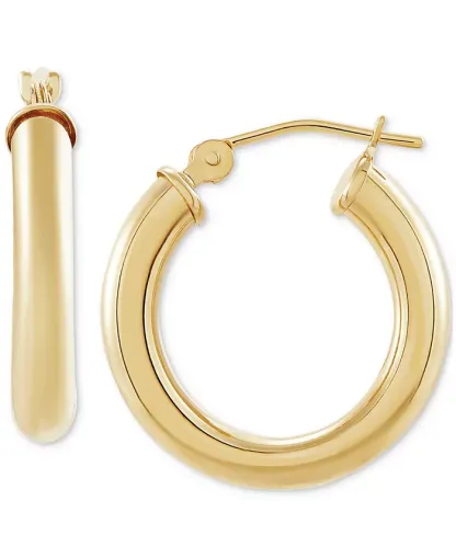 14k Gold Hoop Earrings (18mm)
