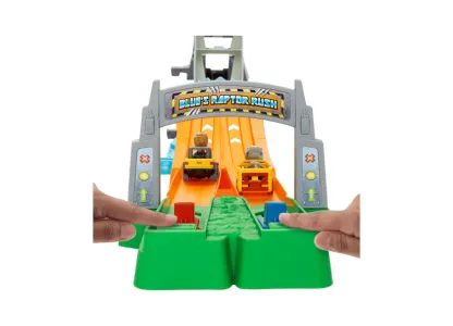 Hot Wheels RacerVerse Jurassic World Blue's Raptor Rush Track Set