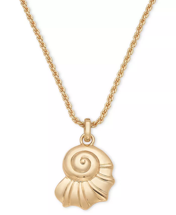 Gold-Tone Seashell Pendant Necklace, 38" + 2" extender, Created for Macy's