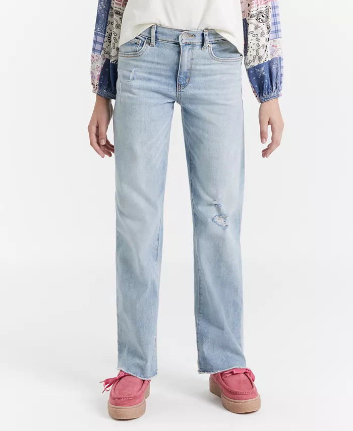 Big Girls Vintage-Like Mid Rise Wide Leg Jeans