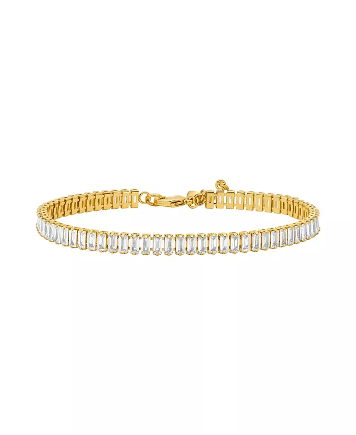 14K Gold-Plated Brass Tennis Bracelet