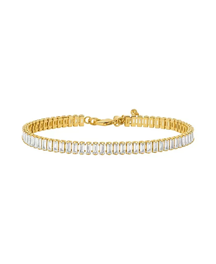 14K Gold-Plated Brass Tennis Bracelet