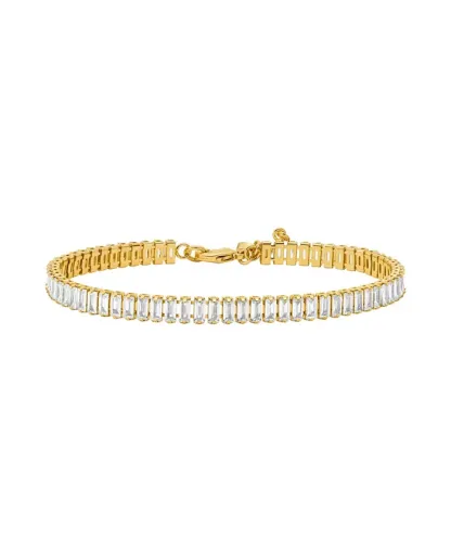 14K Gold-Plated Brass Tennis Bracelet