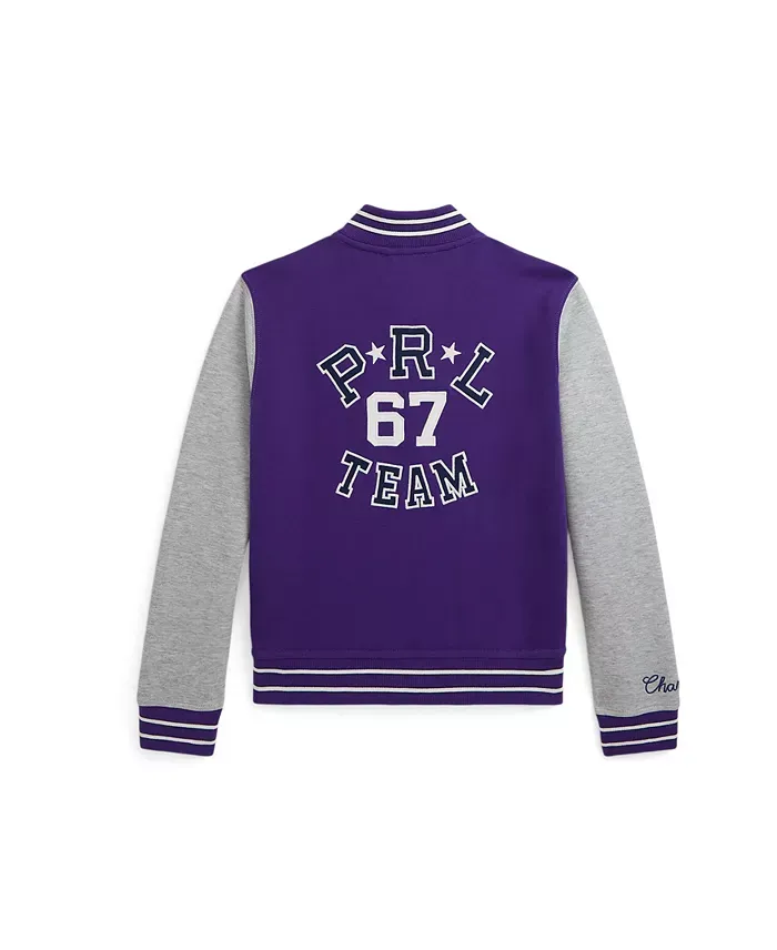 Big Girls Double Knit Baseball Jacket