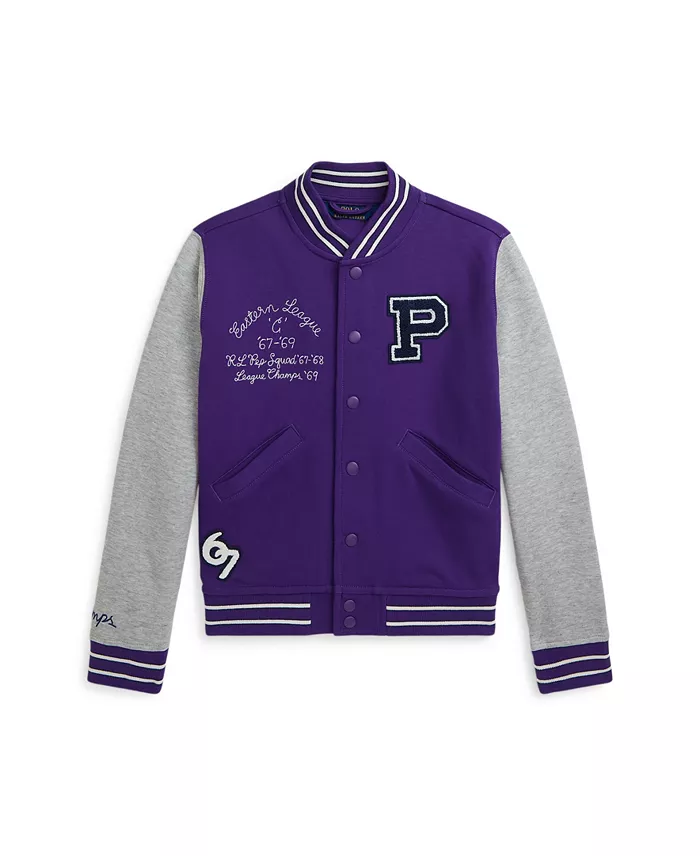 Big Girls Double Knit Baseball Jacket