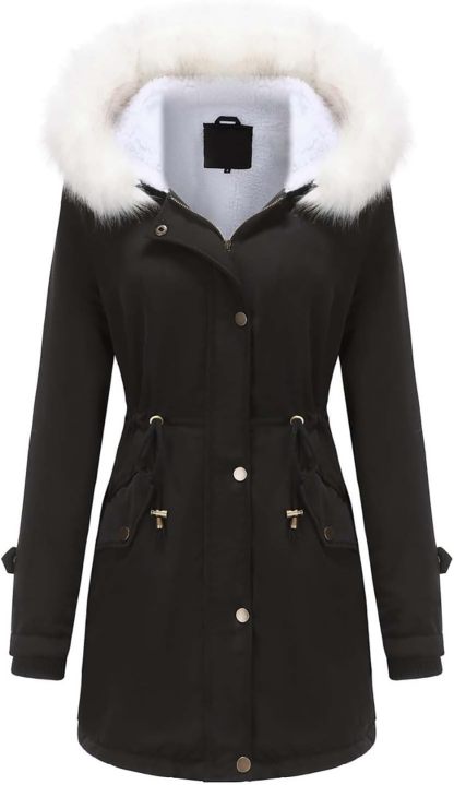 Winter Long Sleeve Parka Jackets - Women's