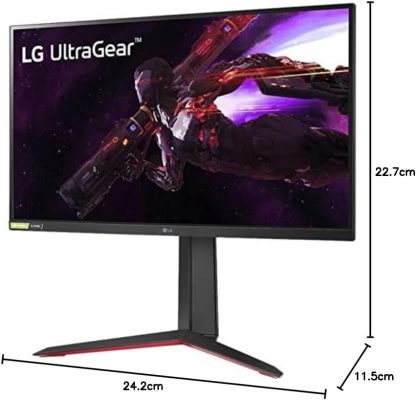 LG 27GP850-B Ultragear Gaming Monitor 27-Inch QHD (2560 x 1440) Nano IPS Display 1ms Response Time 165Hz Refresh Rate NVIDIA G-SYNC Compatible AMD FreeSync Premium Tilt/Height/Pivot Adjustable Stand
