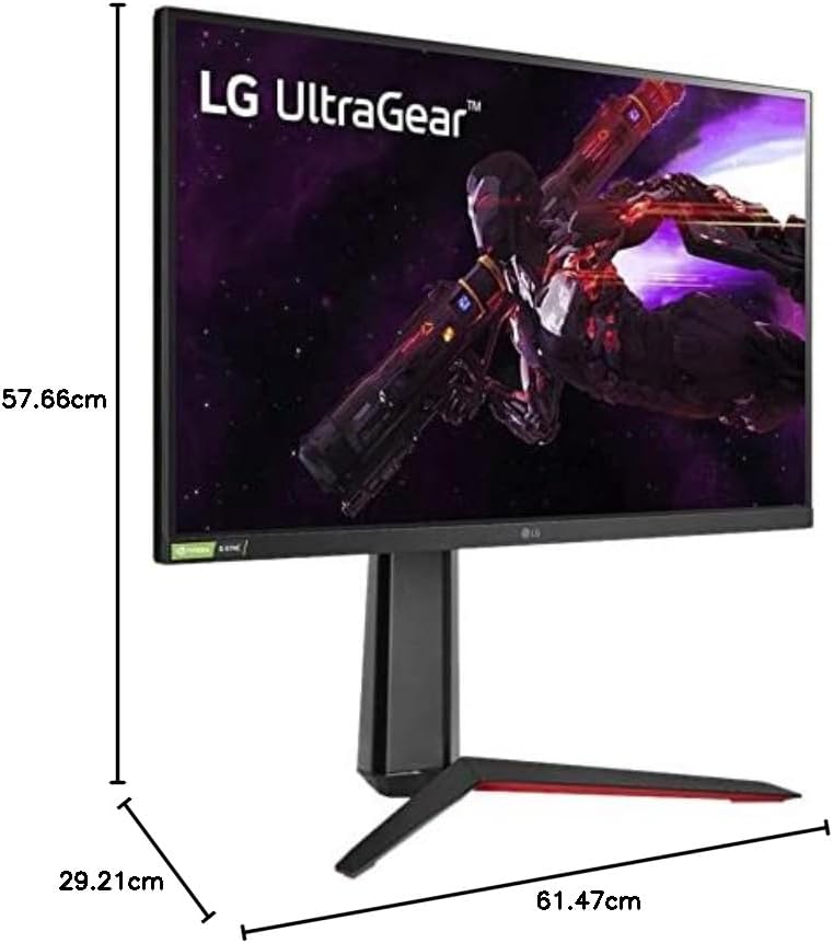 LG 27GP850-B Ultragear Gaming Monitor 27-Inch QHD (2560 x 1440) Nano IPS Display 1ms Response Time 165Hz Refresh Rate NVIDIA G-SYNC Compatible AMD FreeSync Premium Tilt/Height/Pivot Adjustable Stand