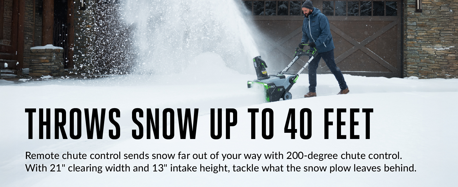 Throws Snow up to 40 Ft