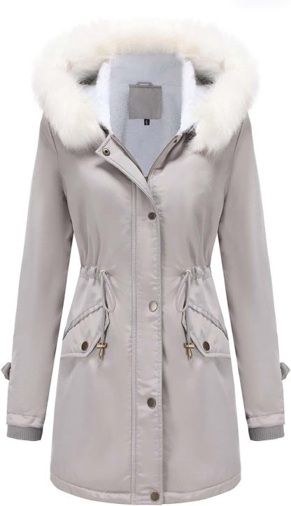 Winter Long Sleeve Parka Jackets - Women's