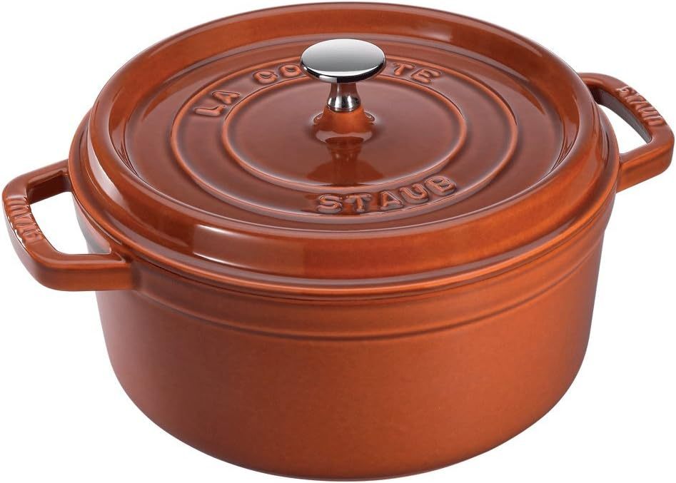 STAUB Cast Iron Dutch Oven Round Cocotte, Made in France