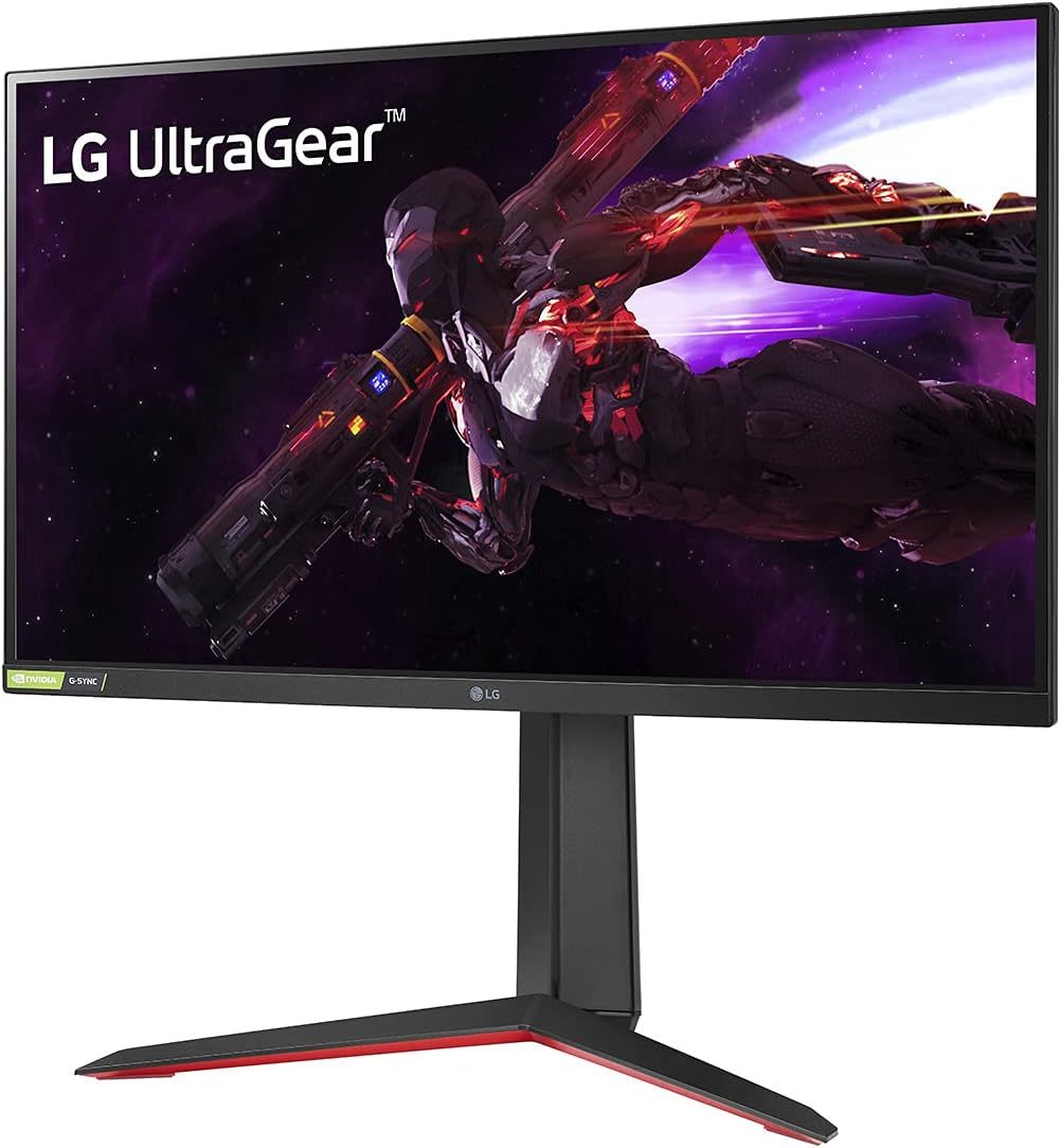 LG 27GP850-B Ultragear Gaming Monitor 27-Inch QHD (2560 x 1440) Nano IPS Display 1ms Response Time 165Hz Refresh Rate NVIDIA G-SYNC Compatible AMD FreeSync Premium Tilt/Height/Pivot Adjustable Stand