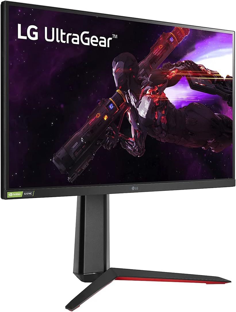 LG 27GP850-B Ultragear Gaming Monitor 27-Inch QHD (2560 x 1440) Nano IPS Display 1ms Response Time 165Hz Refresh Rate NVIDIA G-SYNC Compatible AMD FreeSync Premium Tilt/Height/Pivot Adjustable Stand