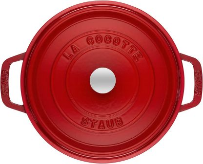 STAUB Cast Iron Dutch Oven Round Cocotte, Made in France