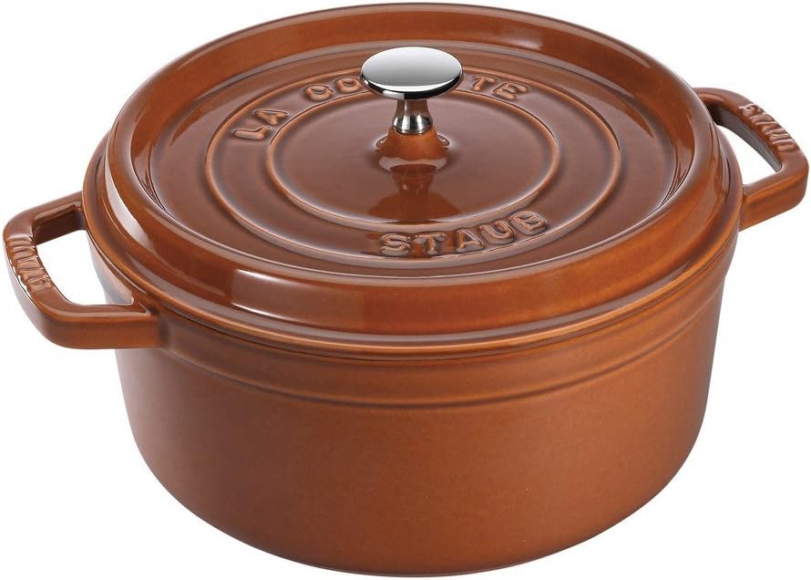 STAUB Cast Iron Dutch Oven Round Cocotte, Made in France