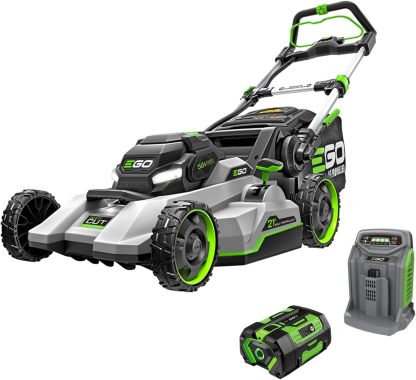 EGO Power+ Electric Lawn Mower, Self-Propelled Cordless with Touch Drive, Includes 56V 7.5Ah Battery and Rapid Charger – LM2125SP