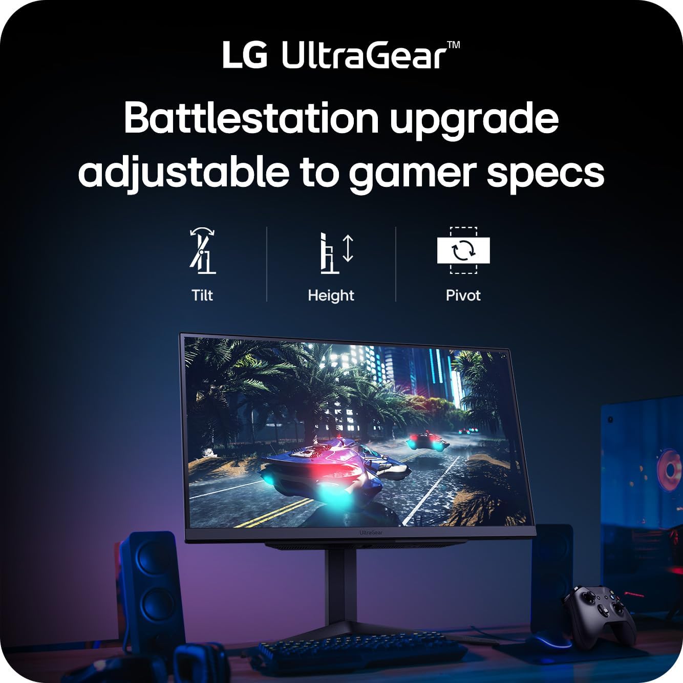 LG 27GR83Q-B 27-inch Ultragear QHD (2560x1440) IPS Gaming Monitor, 240Hz, 1ms, DisplayHDR 400, G-Sync AMD FreeSync Premium, HDMI 2.1 DisplayPort, 4-Pole HP Out DTS GP:X, Tilt/Height/Pivot Stand, Black